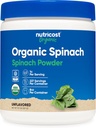 Nutricost Organic Spinach Powder 8oz (1 Grammo Per Serve) - Certificato USDA Organico, Polvere Premium Non OGM Spinach
