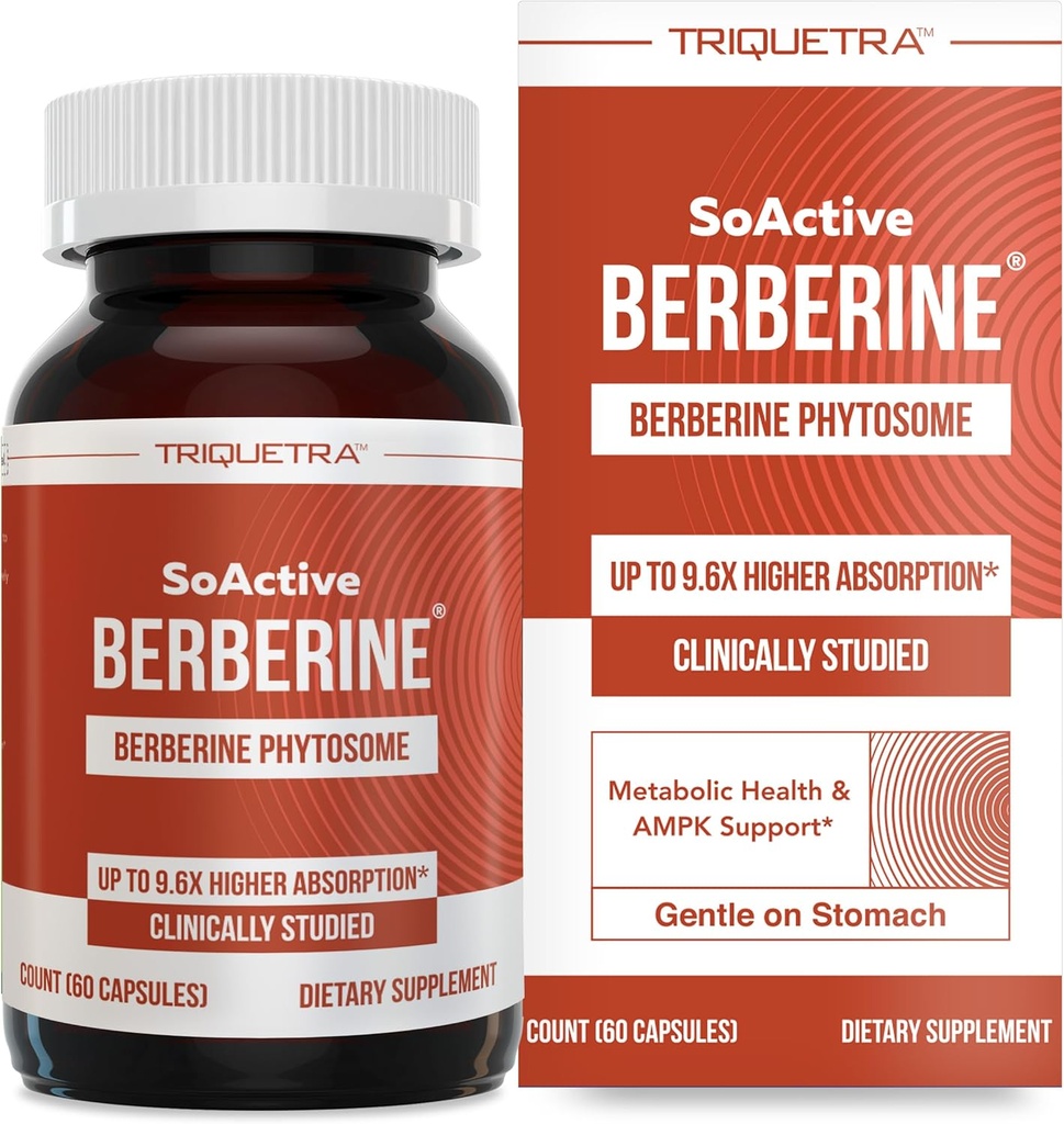 SoActive Berberine 550mg: 9.6X vyššia absorpcia, klinicky študovaný, optimalizovaný Phytosome 