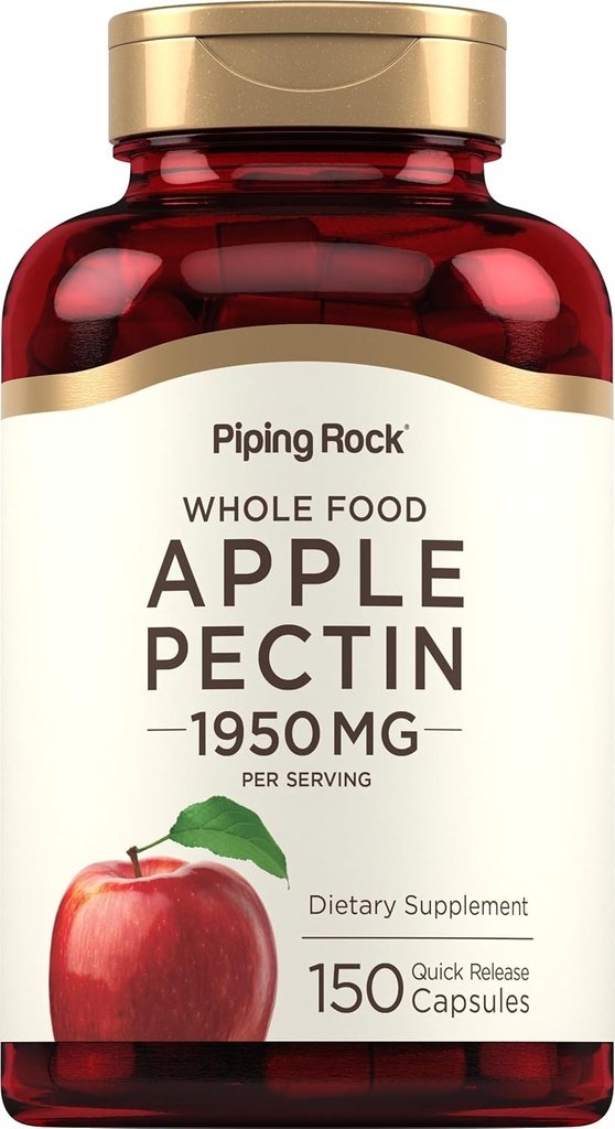 Piping Rock Apple Pectin Capsules | 1950 mg | 150 piller | Kosttillskott | Non-GMO, Gluten Free