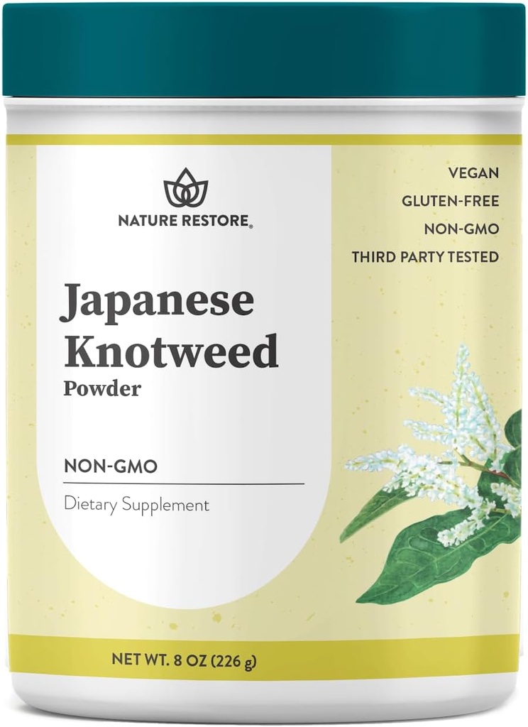 Alam mengembalikan bubuk Jepang Knotweed, 8 Ounce, Natural Trans- resveratrol, Non GMO, Gluten Free, juga dikenal sebagai Polygonum Cuspidatum