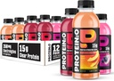 Protein2o Hydration Drink - 2-em-1 Líquido Limpar Whey Protein Isolate and Electrolyte Drink - 15g Protein, Vitaminas B5, B6 - Recuperação pós-treino - 16.9 Fl Oz - 12 Count Flavor Fusion Variety Pack
