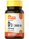 Sundance Vitamin D3 2000 IU | 60 Quick Release Softgels | High Potency | Non-GMO and Gluten Free Supplement