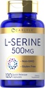 Carlyle L Serine Capsules 500 mg 120 comte Non-GMO i Guten Free suplementari