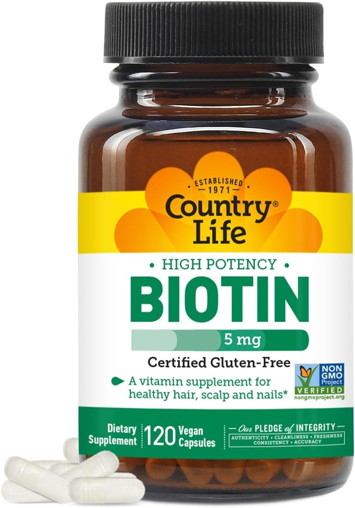 国家生活 国家生活 Biotin 5 mg Vegicaps, 120 计数