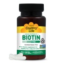 Country Life Biotin High Potency, 5mg, 120 Count, Certified Gluten Free, Certified Vegan, Verified Non GMO