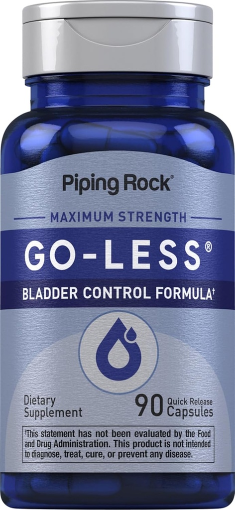 Piping Rock Bladder Control Pills for Women and Men | 90 캡슐 | 최대 강도 포뮬러 | 호박 씨앗 추출물 | Non-GMO, 글루텐 무료 보충