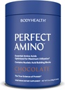 BodyHealth PerfectAmino Powder - BCAA e EAA po para pre e post Workout - Bebida de enerxía de aminoácidos para homes e mulleres para apoiar o músculo e recuperación - chocolate - 60 servizos