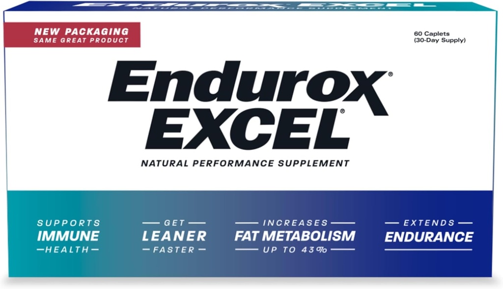 Pacific Health Endurox Excel Natural Performance Допълнение, повишава метаболизма и изгражда издръжливостта с Ciwujia (женшен) Root - 60 Caps