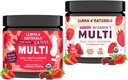 Llama Naturals Real Fruit Multivitamin Gummies - Uşaqlar və Qadınlar Bütün Food-based Vitamins / No əlavə Cane Sugar / Organic, Vegan, Chewable | 90 ct & 120 ct | Strawberry