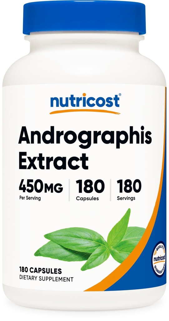 Nutricost Andrographis Extract 450mg, 180 Vegetarian Capsules - Non-GMO & Gluten Free