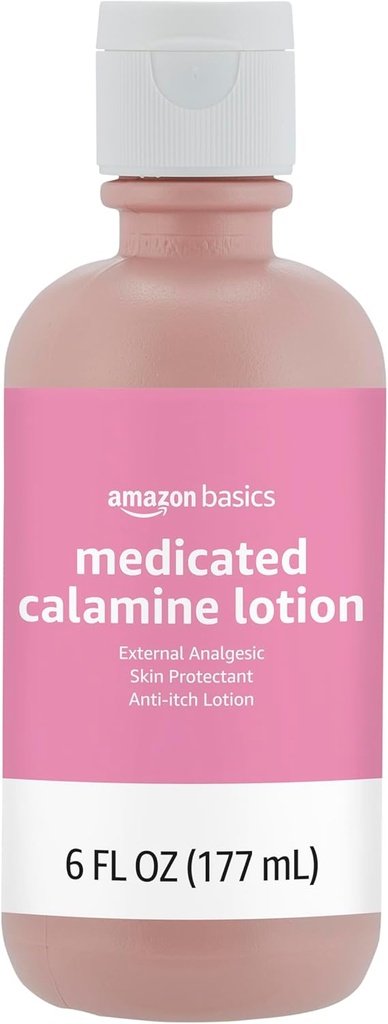 Basics Medicated Calamine Anti- Itch Lotion, Angesic Skin Protectant, 6 Fluid Ounce, 1- Pack (dříve Solim) (Nová formule)