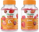 Lifeable Vitamin D Kids + Zinc Kids, Gummies Bundle - Great Tasting, Vitamin Suplement, Gluten Free, GMO Free, Chewable Gummy