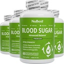 NuBest Blood Sugar - Premium Formula med Bitter Melon, Ashwagandha, Cinnamon, Chromium, Magnesium, Vitaminer, Alfa Lipoic Acid, Cayenne Pepper - Støtte Sunn Blood Sugar - Pack 4