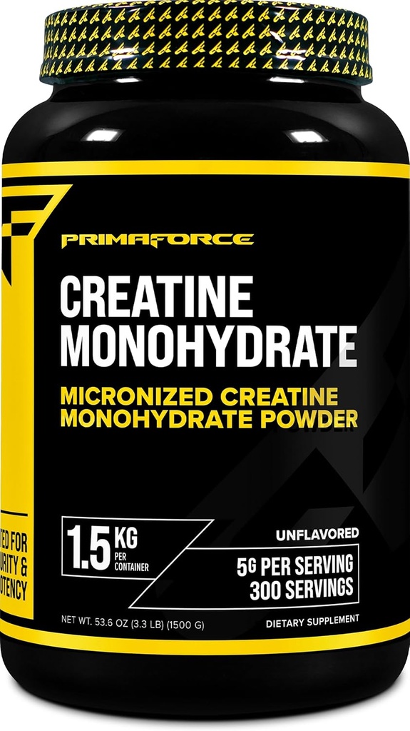 Primaforce kreatino monohidrato priedas - 1.5 KG - Mikronizuoti milteliai