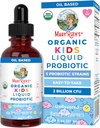 MaryRuth Organics Kids Probiotic Liquid Drops | USDA Organic Probiotics for Digestive Health | Ages 4 + Gut Health & Immune Support Supplement | Saúde xeral | Vegan | Non-GMO | 1 Fl Oz