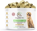 Herbal Dog Allergy Relief mit SEA KELP - Colostrum - QUERCETIN - Pilze - Omega + 11 Natural Allergy Relief Kräuter - Weiche Kauen für Haut und saisonale Allergien