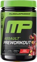 MusclePharm Assault Pre Workout Powder za moške in ženske – Energija in moč pred-workout dopolnila z Beta Alanine, kofein, Creatine & Betaine brezvodni – 30 Serving, sadni punch aroma