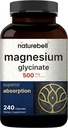 NatureBell Magnesium Glycinate Capsules 500mg & Vitamin B Complex for Women 240 Veggie Capsules Bundle Pack