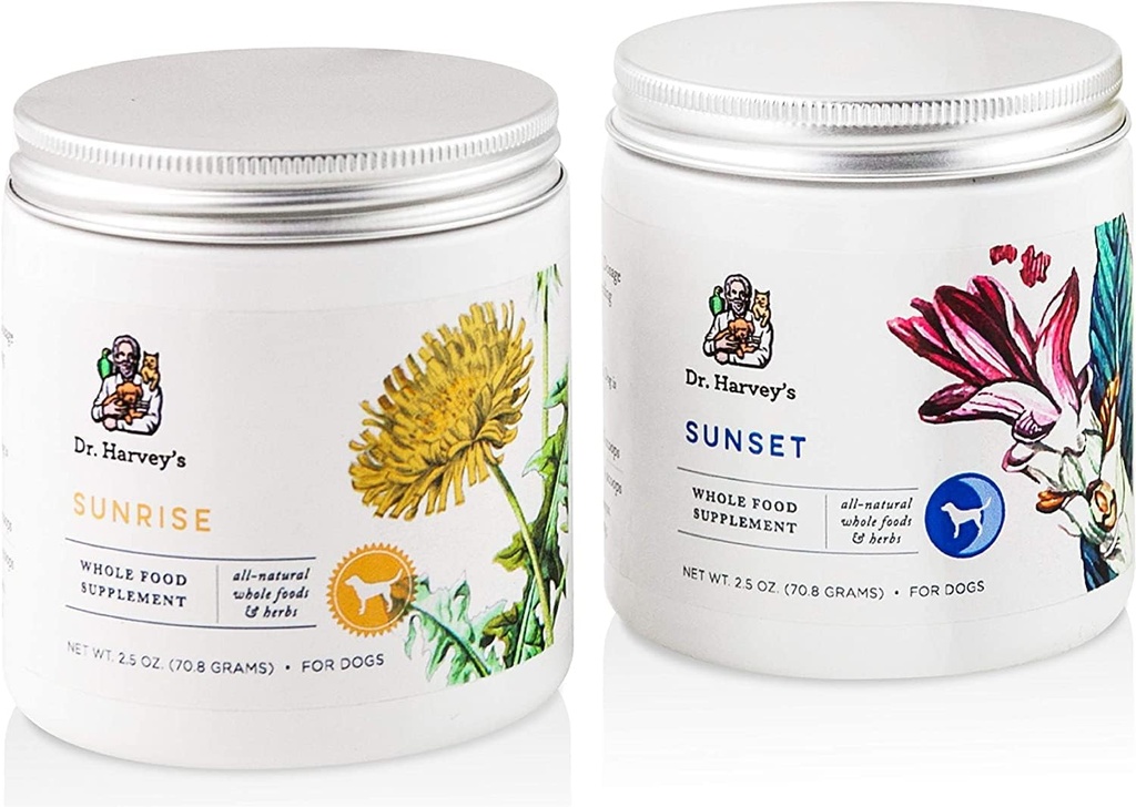 Tohtori Harvey's Solaris Immuuni Tuki Koko ruoka täydentää koirille, aamu ja ilta Formula, 2.5 Ounces (2 pakkaus)