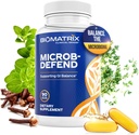 BioMatrix Oil blend of Thyme, Oregano, Clove, Digestive Supplement for Men and Women, GI Repair Softgels Birth124; Microb- Defend (90 kapsułki)