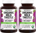 FarmHaven USDA Organic Milk Thistle Capsules | 30X Konsentrert frøekstrakt og 80% Silymarin Standardisert - Støtter leverfunksjon og generell helse