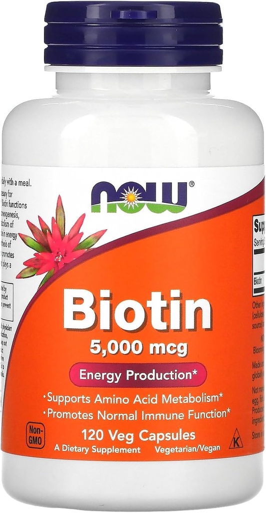 Ora Foods Biotin 5 MG Capsule Vegetariani, 120 Conte