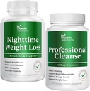DR VITAMIN SOLUTIONS Nighttime Fat Burner & 15 Day Cleanse for Bloating & Weight Loss, Bundle, 90 Caps