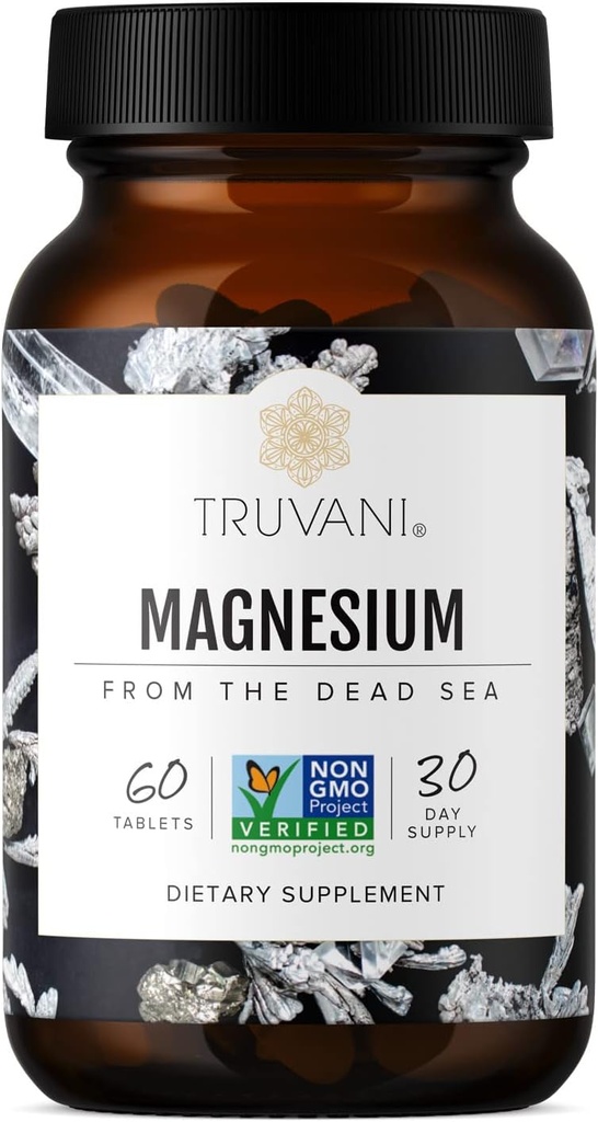 Truvani Magnesium 400mg Oxide Tablets | 60 Tablets | Supports Calm and Sleep, Healthy Bones, Muscle Health, Digestive Health | Non-GMO, Vegan Pills