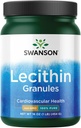 Swanson 100% Pure Lecithin Granules, Non-GMO, 16 oz (1 lb) | Supports Cardiovascular Health and Promotes Increased Mental Alertness with Plant-Based Full Spectrum Ingredients