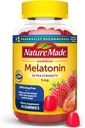 Nature Made Melatonin 5mg Adult Melatonin Gummies, 100% Drug Free Sleep Aid, 70 Gummies, Extra Styrka