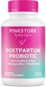 Probiotice roz Stork pentru femei postnatale - 30 Miliarde CFUS cu Ashwagandha și Mușețel, Postpartum Essentials pentru echilibru hormonal, suport de spirit, sănătate gută, Digestive Wellness, 30 capsule