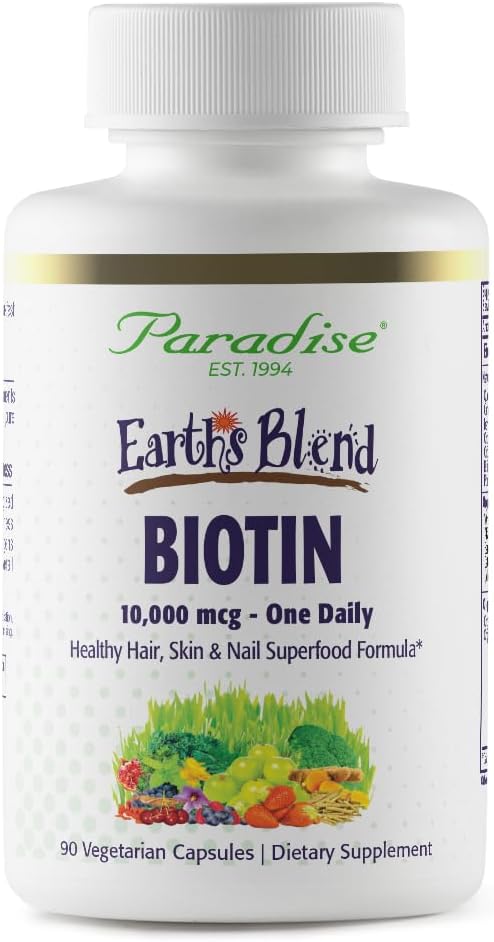 Heaven Hurbs Earth Blind Biotin Supplement, my, skin & Hands, Balbody Health, Germann, Not-GMO, Gluten Free, 90 capsuls