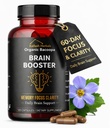 Kailash Herbals Bacopa, Organic Brain Booster, Nootropic Brain Supplement, Bacopa Monnieri/Brahmi, for Mental Sharpness, Focus, Memory, and Cognitive Wellness, 120 Capsules 500mg, 2 Month Supply