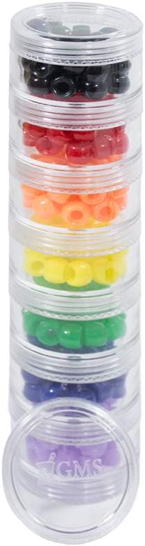 GMS Small 7 Day Stack-able pil Organizer Case voor Medicatie, Vitaminen, en Supplementen met 7 deksels - een voor elke draagbare en verwijderbare container (Clear)