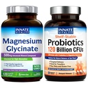 Innate Vitality Magnesium Glycinate & Probiotics 120 Billion Bundle, Non-GMO, No Gluten Dairy Soy & Vegan, Magnesium (120 Caps) & Probiotic (30 Caps)