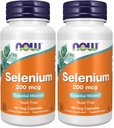 NOW Supplements, Selenium (L-Selenomethionine) 200 mcg, Essential Mineral*, 90 Veg Capsules (Pack of 2)