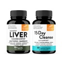 Sandhu's Liver Renew Cleanse Detox Support & 15 Day Gut Cleanse Support Supplement for Women & Men