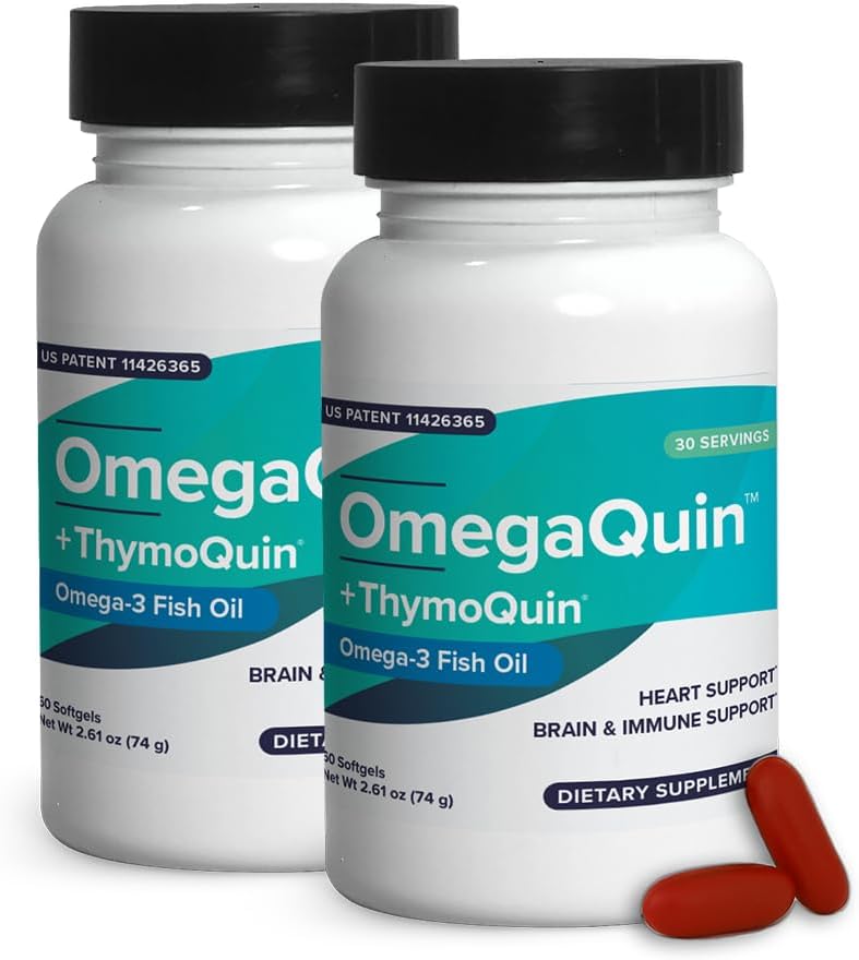 ОмегаQuin Black Seed Oil + Vivo Mega Fish Oil Synergistic Omega-3 & Thymoquinone добавки