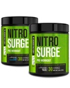 Jacked Factory NITROSURGE Pre Workout Supplement for Energy, Instant Strength Gains, Clear Focus, & Intense Pumps (Blue Raspberry, 30 Servings & Arctic White, 30 Servings)