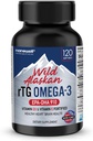 NANOWEL 野生阿拉斯加 rTG Omega-3 鱼油 1196mg - EPA, DHA,维生素D3 & E - 120 Softgels, 60日供应
