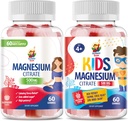 Magnesium Gummies Kids & Adults - 500mg - Calm Magnesium Chews - Magnesium Citrate Chewable Mood & Muscle Support