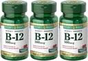 Nature's B- 12 Quick Solution Tablets 500 Mcg, 300 Tablets (3 X 100 Count Bottles)