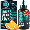 Vegan Vitamin B12 Liquid Drops - Fast-Acting 5000 mcg Methylcobalamin B12 Sublingual Supplement - Energy, Memory and Mood Support - High-Potency One-Dropper Per Day - Natural Citrus Flavor - 2oz