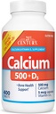 Calcium 500 mg máis tabletas D3 do século XXI, 400
