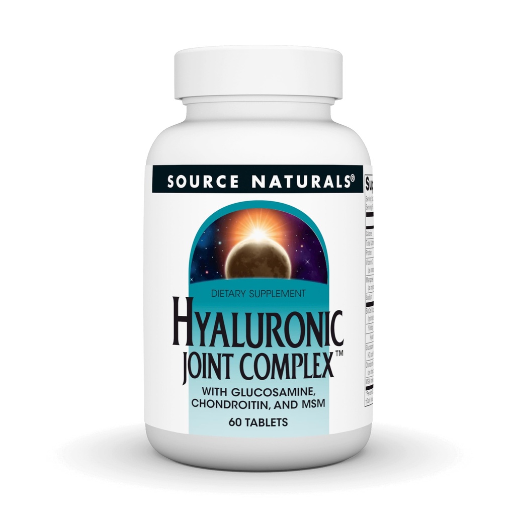 Source Naturals Hyaluronic Joint Complex with Glucosamine, Chondroitin & MSM Extra Strength - 60 Tablets