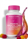 Pink Stork Premium Prenatal Gummy Vitamins | Vegan Algae DHA + Methylated Folate + Methylcobalamin | MTHFR-Friendly | No Iron | No Fishy Aftertaste | 60 Vegan Gummies, 30-Day Supply