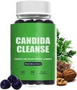 Candida Cleanse, Candida и Detox Support Gummies, 10-in-1 Advanced Formula with Black Walnut, PAU D'Arco & Wormwood, Non-GMO 60 Gummies