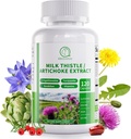 Mléko Thistle dodatek, vyčištění jater Detox & opravy Formule, 16-in-1 Bylinné Játra Support Pill s Artichod, L- Ergothioneine, Turnjujujube Dandelion Extract pro játra a antioxidant 120 Kapsle