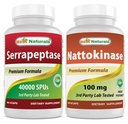 Best Naturals Serrapeptase 40000 SPUs & Nattokinase 100 Mg