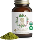 PURE SYNERGY Orgânico Superalimento em pó verde Superalimento em pó Todo o Suplemento Alimentar com Verdes Orgânicos, espirulina e cogumelos para Energia, Envelhecimento Saudável e Saúde Imune (12,5 onças)